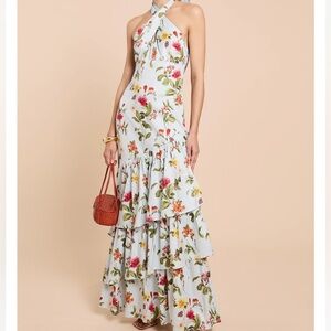 Floral Halter Maxi Dress